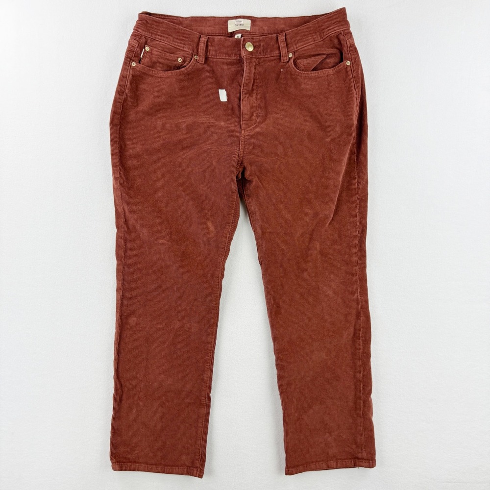 DL1961 Mara Straight Corduroy Pants Copper Brown Casual Comfort Size 31